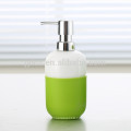 ceramic lotion dispenser with plastic pump and silicone band